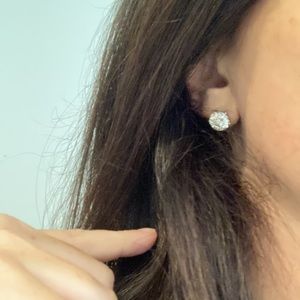Faux Diamond Studs - at least 2 carat
